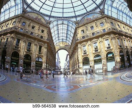 Galleria Vittorio Emanuelle II, Milan, Italy. View Large Photo Image Stock Photo - Galleria Vittorio Emanuelle II, Milan, Italy.. Fotosearch