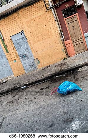 garbage bag on the street, Valencia, Spain View Large Photo Image Stock Photo - garbage bag on the street, Valencia, Spain. Fotosearch