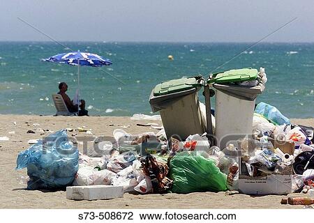 Garbage on a beach, Costa del Sol. MBlaga province, Andalusia, Spain View Large Photo Image Stock Image - Garbage on a beach, Costa del Sol. MBlaga province, Andalusia, Spain. Fotosearch