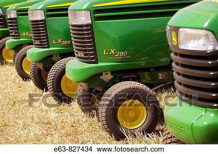 Picture - Garden tractors. Belleville, Ontario, Canada. Fotosearch