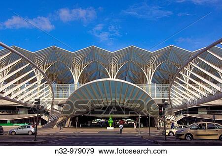 Gare do Oriente railway station designed by Santiago Calatrava, Parque das Na??es (location for the Expo 98), Lisbon, Portugal View Large Photo Image Stock Photo - Gare do Oriente railway station designed by Santiago Calatrava, Parque das Na??es (location for the Expo 98), Lisbon, Portugal. Fotosearch