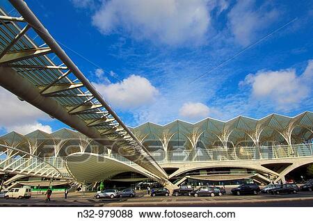 Gare do Oriente railway station designed by Santiago Calatrava, Parque das Na??es (location for the Expo 98), Lisbon, Portugal View Large Photo Image Stock Photo - Gare do Oriente railway station designed by Santiago Calatrava, Parque das Na??es (location for the Expo 98), Lisbon, Portugal. Fotosearch
