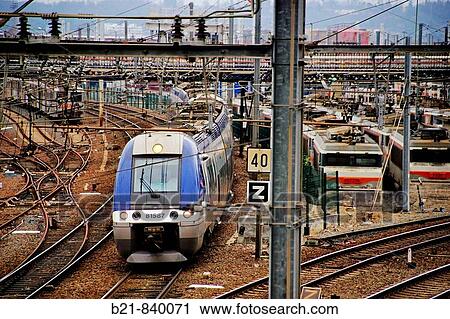 Stock Image - Gare Saint-Jean railway station, Bordeaux. Gironde, Aquitaine, France. Fotosearch