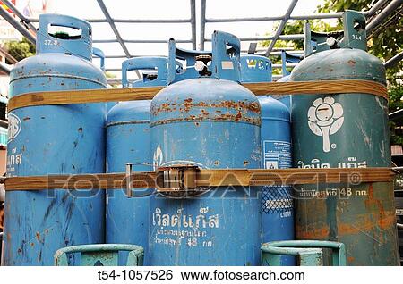 Gas Bottels on a Truck in Bangkok, Thailand View Large Photo Image Stock Photograph - Gas Bottels on a Truck in Bangkok, Thailand. Fotosearch