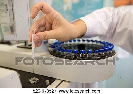 Stock Photo - Gas chromatography-mass spectrometry (GC/MS), gas chromatographer, FID, Laboratory of Agri-Environmental Safety, Departamento de Agrosistemas y Recursos Naturales, Neiker Tecnalia, Derio, Bizkaia, Euskadi, Spain. Fotosearch