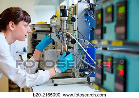 Stock Image - Gas diffusion electrodes. GDE. ATEX Laboratory. Energy and Environment Division. Tecnalia Research and Innovation. Miano. Alava. Basque Country. Spain.. Fotosearch