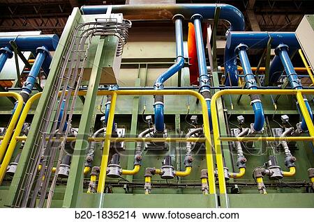 Gas furnace for heating metal parts, Steel industry View Large Photo Image Picture - Gas furnace for heating metal parts, Steel industry. Fotosearch