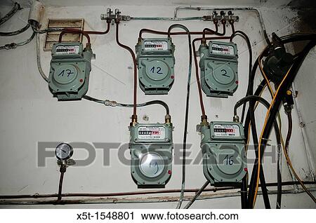 Gas meters View Large Photo Image Stock Image - Gas meters. Fotosearch