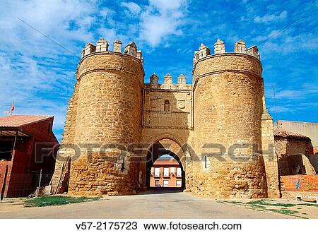 Gate of the city wall. Villalpando, Zamora province, Castilla Leon, Spain. View Large Photo Image Stock Image - Gate of the city wall. Villalpando, Zamora province, Castilla Leon, Spain.. Fotosearch