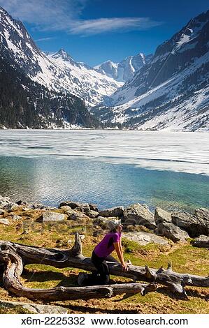 Stock Image - Gaube lake.. Fotosearch