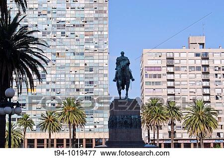 General Artigas statue in Independence square, Montevideo, Uruguay View Large Photo Image Stock Photo - General Artigas statue in Independence square, Montevideo, Uruguay. Fotosearch