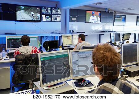Stock Image - Generation of contents. Sports Bookmaker. KirolSoft. Eibar. Gipuzkoa, Basque Country, Spain.. Fotosearch