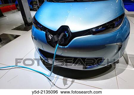 Geneva Motor Show, 2014, 84th, Switzerland, electric car Renault. View Large Photo Image Stock Photograph - Geneva Motor Show, 2014, 84th, Switzerland, electric car Renault.. Fotosearch