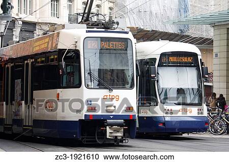Geneva, public transport, Gen? ve, Switzerland View Large Photo Image Stock Image - Geneva, public transport, Gen? ve, Switzerland. Fotosearch