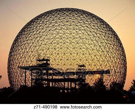 Stock Photo - Geodesic Dome, Biosphere, Montreal, Quebec, Canada. Fotosearch