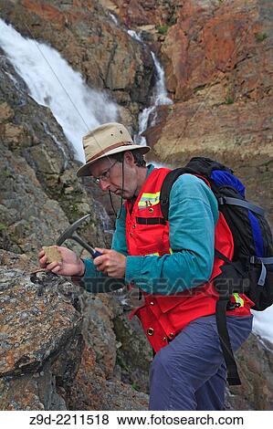 Geologist doing field work, Hudson Bay mountain, Smithers, British Columbia. View Large Photo Image Stock Photo - Geologist doing field work, Hudson Bay mountain, Smithers, British Columbia.. Fotosearch
