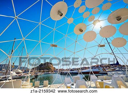 Geometrical structure in a floating bar. Denia. Alicante. Spain. View Large Photo Image Stock Image - Geometrical structure in a floating bar. Denia. Alicante. Spain.. Fotosearch