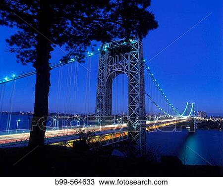 Stock Image - George Washington bridge, Manhattan, New York, USA.. Fotosearch