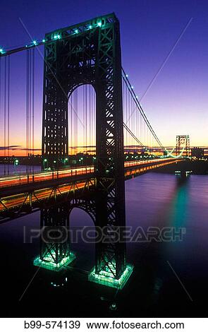 George washington bridge, Manhattan, New York, USA View Large Photo Image Stock Photo - George washington bridge, Manhattan, New York, USA. Fotosearch