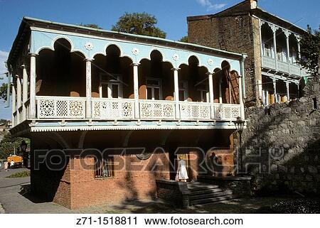 Georgia, Tbilisi, typical traditional house, architecture. View Large Photo Image Stock Image - Georgia, Tbilisi, typical traditional house, architecture.. Fotosearch