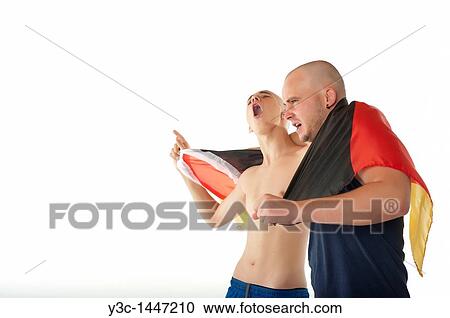 German soccer fans cheering View Large Photo Image Stock Image - German soccer fans cheering. Fotosearch