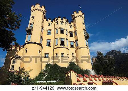 Germany, Bavaria, Hohenschwangau Castle View Large Photo Image Stock Image - Germany, Bavaria, Hohenschwangau Castle. Fotosearch