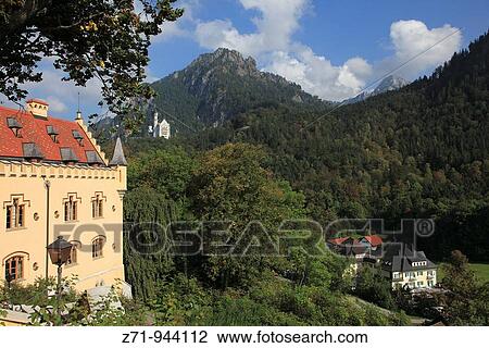 Germany, Bavaria, Hohenschwangau, general view landscape scenery View Large Photo Image Stock Image - Germany, Bavaria, Hohenschwangau, general view landscape scenery. Fotosearch