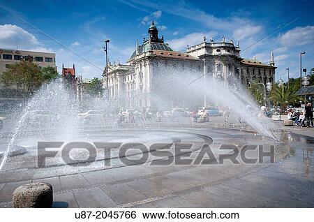 Germany, Bavaria, Munich, Karlsplatz Square, Fountain. View Large Photo Image Stock Photograph - Germany, Bavaria, Munich, Karlsplatz Square, Fountain.. Fotosearch
