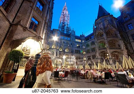 Germany, Bavaria, Munich, Neues Rathaus, New Town Hall, Prunkhof Courtyard, Restaurant. View Large Photo Image Stock Image - Germany, Bavaria, Munich, Neues Rathaus, New Town Hall, Prunkhof Courtyard, Restaurant.. Fotosearch