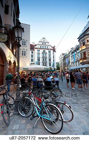 Stock Image - Germany, Bavaria, Munich, Platzl Square, Beer Hall.. Fotosearch
