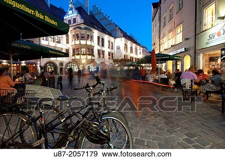 Stock Photo - Germany, Bavaria, Munich, Platzl Square, Hofbrauhaus Famous Beer Hall.. Fotosearch
