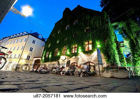 Stock Image - Germany, Bavaria, Munich, Restaurant.. Fotosearch