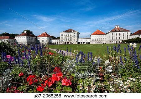 Germany, Bavaria, Munich, Schloss Nymphenburg Palace. View Large Photo Image Stock Photo - Germany, Bavaria, Munich, Schloss Nymphenburg Palace.. Fotosearch