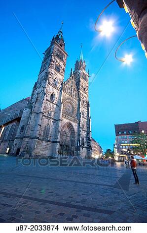 Picture - Germany, Bavaria, Nuremberg, St Lorenz Church.. Fotosearch