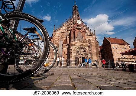 Stock Photo - Germany, Bavaria, Nuremberg, Frauenkirche Church of Our Lady.. Fotosearch