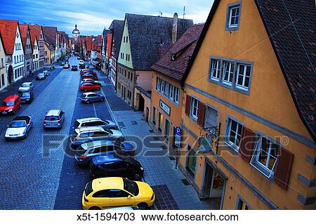 Germany, Bavaria, Rothenburg ob der Tauber The Medieval old town View Large Photo Image Stock Image - Germany, Bavaria, Rothenburg ob der Tauber The Medieval old town. Fotosearch