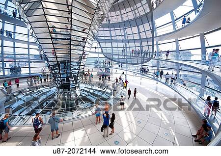 Germany, Berlin, Bundestag, German Parliament Building, Reichstag Dome by Norman Foster Architect. View Large Photo Image Picture - Germany, Berlin, Bundestag, German Parliament Building, Reichstag Dome by Norman Foster Architect.. Fotosearch