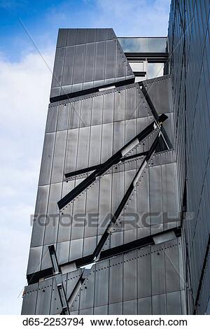 Picture - Germany, Berlin, Kreuzberg, Jewish Museum Berlin, Daniel Libeskind, architect, exterior of the New Building.. Fotosearch