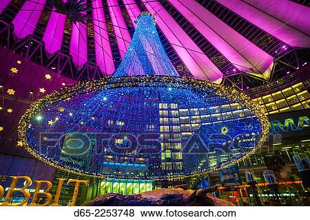 Germany, Berlin, Mitte, Potsdamer Platz, interior of the Sony Center, evening. View Large Photo Image Stock Photo - Germany, Berlin, Mitte, Potsdamer Platz, interior of the Sony Center, evening.. Fotosearch