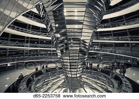 Germany, Berlin, Mitte, The Reichstag, dome interior, evening. View Large Photo Image Stock Photo - Germany, Berlin, Mitte, The Reichstag, dome interior, evening.. Fotosearch