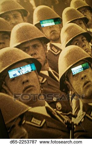 Germany, Berlin, Museum Insel, DDR Museum, museum of life in East German under Communist rule, East German Army soldiers with video eyes. View Large Photo Image Stock Photo - Germany, Berlin, Museum Insel, DDR Museum, museum of life in East German under Communist rule, East German Army soldiers with video eyes.. Fotosearch