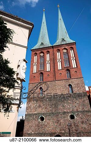 Germany, Berlin, Nikolaiviertel District, Nikolaikirche, Saint Nicholas Church. View Large Photo Image Stock Photograph - Germany, Berlin, Nikolaiviertel District, Nikolaikirche, Saint Nicholas Church.. Fotosearch