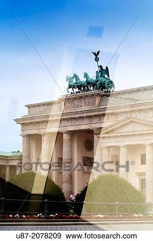 Germany, Berlin, Pariser Platz Square, Brandenburg Gate Reflected in the Window. View Large Photo Image Stock Photo - Germany, Berlin, Pariser Platz Square, Brandenburg Gate Reflected in the Window.. Fotosearch