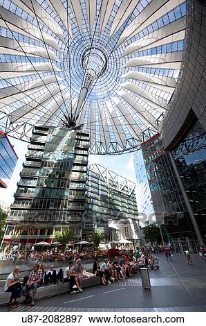 Stock Photo - Germany, Berlin, Potsdamer Platz, Sony Center.. Fotosearch