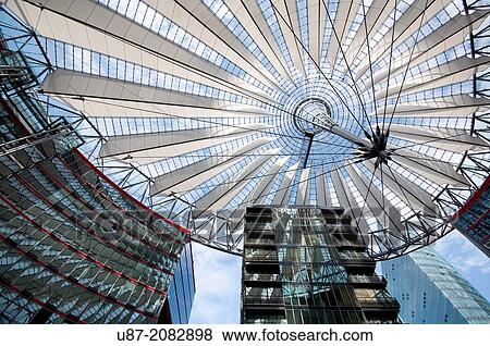 Germany, Berlin, Potsdamer Platz, Sony Center. View Large Photo Image Stock Photo - Germany, Berlin, Potsdamer Platz, Sony Center.. Fotosearch