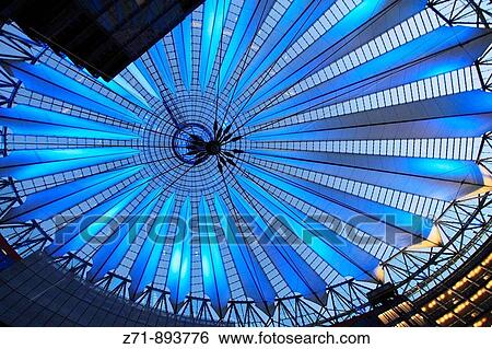Germany, Berlin, Potsdamer Platz, Sony Center interior, modern architecture View Large Photo Image Stock Photograph - Germany, Berlin, Potsdamer Platz, Sony Center interior, modern architecture. Fotosearch