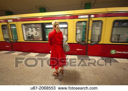 Stock Image - Germany, Berlin, Subway Station.. Fotosearch