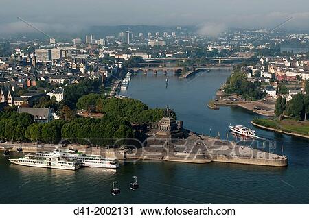 Germany, Rhineland-Palatinate, Koblenz, Deutsches Eck. View Large Photo Image Stock Image - Germany, Rhineland-Palatinate, Koblenz, Deutsches Eck.. Fotosearch