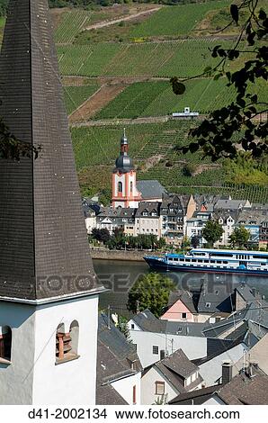 Germany, Rhineland-Palatinate, Mosel valley, Zell. View Large Photo Image Picture - Germany, Rhineland-Palatinate, Mosel valley, Zell.. Fotosearch