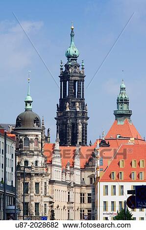 Stock Image - Germany, Saxony, Dresden, Old Town Skyline.. Fotosearch